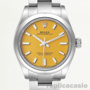 Fake Rolex Oyster Perpetual Ladies m277200-0005 31mm Oyster Bracelet Yellow Dial